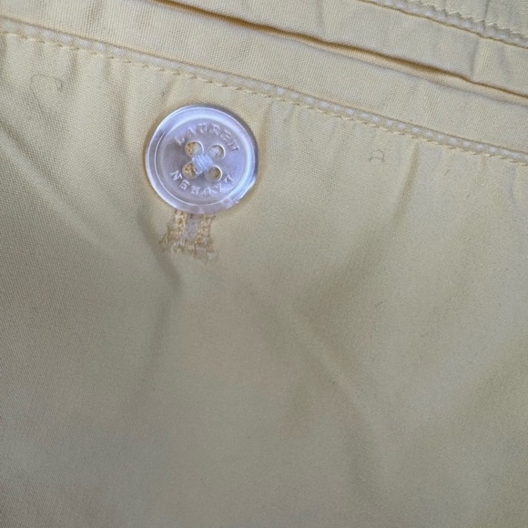 POLO RALPH LAUREN Women Yellow Stretch Straight Fit Washed Pants size 8. - Picture 5 of 8
